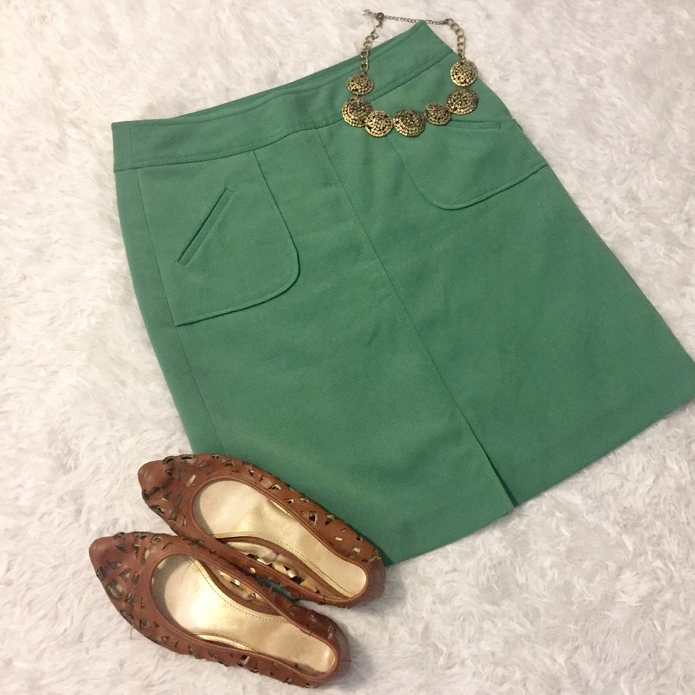 Kelly Green Banana Republic Pencil Skirt Sz 8